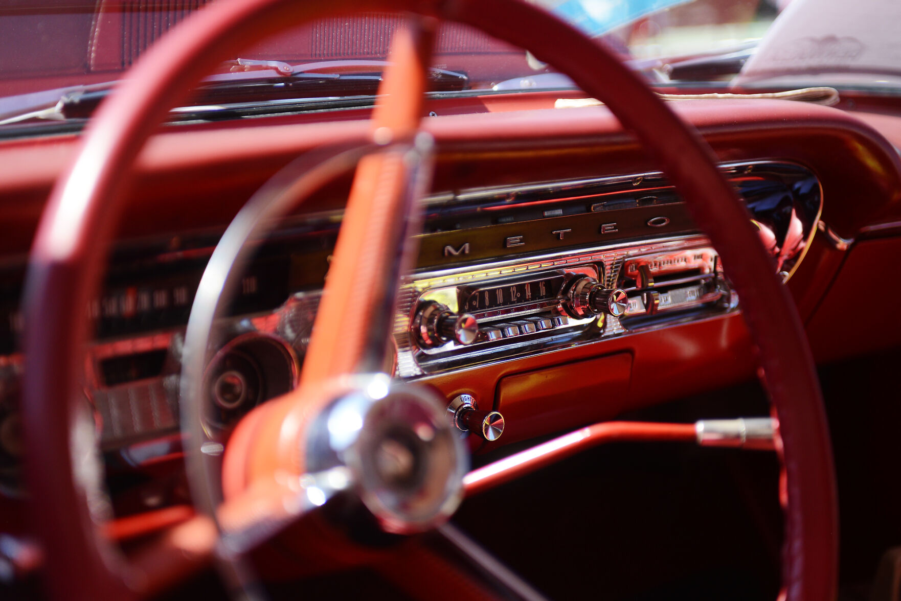 The inside of a Mercury Meteor is pictured Saturday